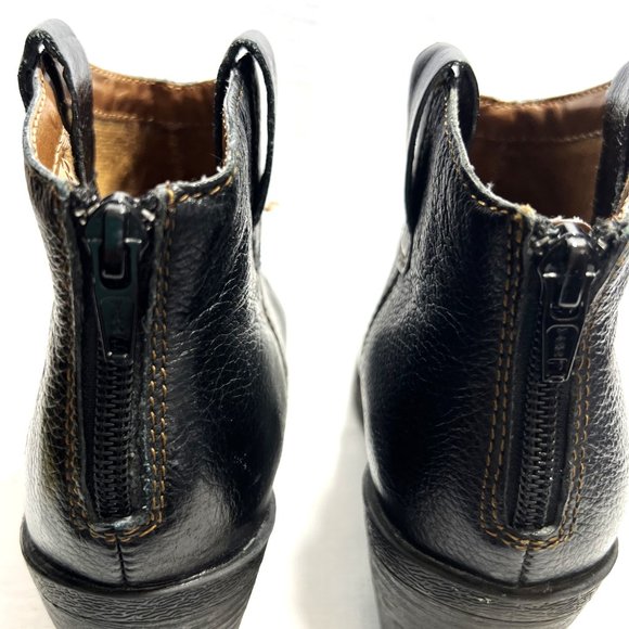 BOC Born Concepts - LEATHER Ankle Boots - Booties with Block Heel - 7M - Picture 3 of 8